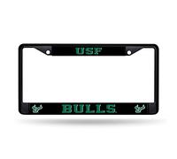 Rico Industries NCAA South Florida Bulls - USF Standard Black Chrome Frame with Plastic Inserts 12" x 6" Car/Truck Auto Accessory