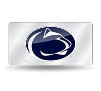 Rico Industries NCAA - Targa in metallo intarsiato al laser, colore: Argento, LZS210202, Penn State Nittany Lions, 12"x6"x1"