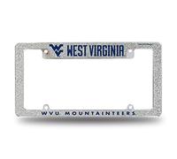 Rico Industries NCAA West Virginia Mountaineers Silver Chrome All Over Automotive Bling cornice targa