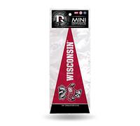 Rico Industries NCAA Wisconsin Badgers - Set di 8 mini gagliardetti classici da 10,2 x 22,9 cm