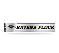 Rico Industries NFL Adesivo per portellone posteriore, 7,6 x 43,2 cm, NFL Baltimore Ravens adesivo per portellone posteriore, 7,6 x 43,2 cm, TGS0701, Viola, 3 x 17-inches
