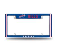 Rico Industries NFL Buffalo Bills Alternate 30,5 x 15,2 cm Chrome All Over Automotive Targa Frame per Auto/Camion/SUV