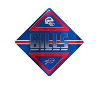 Rico Industries NFL Buffalo Bills Metal Crossing Sing - Home Decore perfetto per camera da letto, Man Cave, garage, argento, 31,1 x 31,1 cm