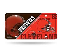 RICO INDUSTRIES NFL Cleveland Browns Unisex Cleveland Browns License Plate Metalcleveland Browns License Plate Metal, Team Color, One Size