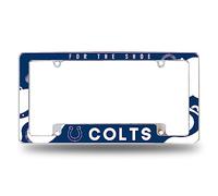 Rico Industries NFL Football Indianapolis Colts Wave 30,5 x 15,2 cm Chrome All Over Automotive Cornice Targa per Auto/Camion/SUV
