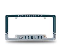 Rico Industries NFL Football Philadelphia Eagles Two-Tone 12" x 6" Chrome all Over Automotive Plate Plate per Auto/Camion/SUV