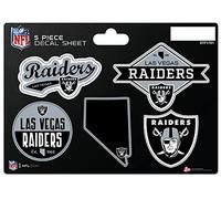 Rico Industries NFL Las Vegas Raiders 5-Piece Die-Cut Decal Sheet