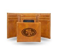 Rico Industries NFL Laser Engraved Tri-Fold Wallet, Brown, Nero (Nero) - LETRI1901BR
