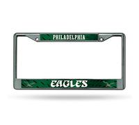 Rico Industries NFL Philadelphia Eagles Retro 12" x 6" Silver Chrome Frame W' Decal Insert Car/Truck/SUV Auto Accessory
