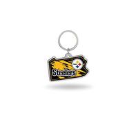 Rico Industries NFL Stato Forma Portachiavi, Pittsburgh Steelers