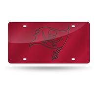 Rico Industries NFL Tampa Bay Buccaneers Bandiera rossa 30,5 x 15,2 cm etichetta tagliata al laser per auto/camion/SUV - decorazione auto