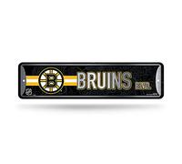 Rico Industries NHL Boston Bruins - Cartello stradale in metallo, 10,2 x 38,1 cm, ideale per la casa, la camera da letto e gli uomini