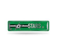 Rico Industries NHL Hockey Dallas Stars Metal Street Sign 4" x 15" Home Décor - Bedroom - Office - Man Cave