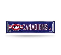 Rico Industries NHL Montreal Canadiens Home Décor - Cartello stradale in metallo (10,2 x 38,1 cm), ideale per casa, ufficio, camera da letto e grotta degli uomini, prodotto
