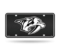 Rico Industries NHL Nashville Predators - Targhetta per auto in fibra di carbonio, 21,6 x 27,9 cm, ideale per camion, auto, SUV