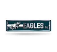 Rico Industries Targa stradale in metallo con Eagles della NFL Philadelphia (10,2 x 38,1 cm), ideale per casa, ufficio, camera da letto e grotta dell'uomo, realizzata