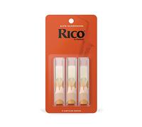 Rico Saxophone Reeds - Ance per sassofono contralto - Alto Sax Reeds 2.5 forza, 3-Pack, rocchetto naturale