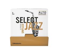 Rico Select Jazz Unfiled Alto Saxophone Reeds Strength 3 Soft 25 Box