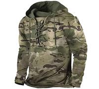 RICOCHO Felpa con Cappuccio Militare Tattica da Uomo Felpa con Cappuccio da Uomo con Lacci da Esterno Felpa con Cappuccio da Combattimento tattico