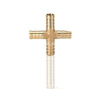 RICODA Raccordo per Tubo in Ottone 2 3 connettore a 4 Vie per 4 mm 5 mm 6 mm 8 mm 10 mm 12 mm 16 mm 19 mm Tubo Rame Pagoda raccordi per Tubi dell'Acqua, Croce a 4 Vie, 4 mm