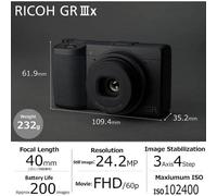 Ricoh GR III X Fotocamera compatta 24,24 MP CMOS 6000 x 4000 Pixel Nero