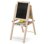 Ricokids Lavagna magnetica per bambini, con accessori per abaco, girevole, pieghevole