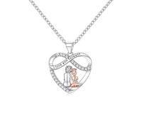 RICOKJRDE per La Nipote - Collana A Forma di Cuore S925 Mi Avrai Sempre E Io Ti Avrò Sempre, Collana A Forma di Cuore dalla Nonna alla Nipote, Regalo di Gioielli per Natale (1pc)