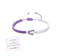 RICOKJRDE per Mia Nipote - Bracciale Intrecciato Fatto A Mano, Braccialetto per Nipote dalla Nonna, Regalo di Gioielli Regolabili per Sempre Collegati Insieme (E)