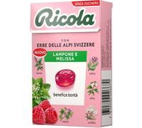 Ricola® | Caramelle Lampone e Melissa | Caramelle alle Erbe Senza Zucchero - 3 x 50 Gr