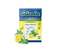 RICOLA LIMONE e MENTOLO box da 20 astucci | La Ricola più forte di sempre con una dose extra di mentolo e limone | Senza glutine, senza zuccheri aggiunti, dolcificata con stevia