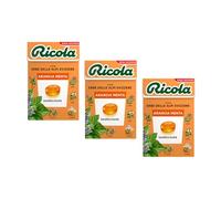 Ricola® | Pastiglie Arancia Menta | Caramelle Erbe Svizzere Benefiche e Rinfrescanti | Caramelle Senza Zucchero - 3 Astucci (150 Gr)