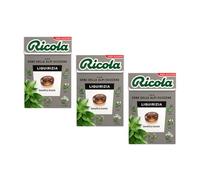 Ricola® | Ricola® Liquirizia | Caramelle Erbe Svizzere Benefiche Rinfrescanti | Caramelle Dure Senza Zucchero - 3 Confezioni