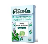 Ricola Scatola di menta piperita Glacier senza zucchero, 45 g, confezione da 10