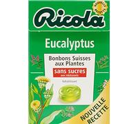 Ricola Swiss Plant Candy Eucalipto, senza zucchero con dolcificanti, scatola da 50 g
