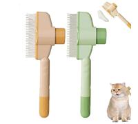 Riconoscere il pennello per gatti, il pennello per la toeletta per le pulci per le pulci per animali domestici, con pulsante di rilascio sia per cani che per gatti (Mix)