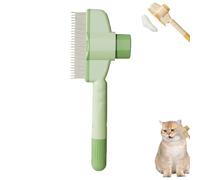 Riconoscere il pennello per gatti, il pennello per la toeletta per le pulci per le pulci per animali domestici, con pulsante di rilascio sia per cani che per gatti (Green)