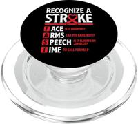 Riconosci la consapevolezza dell'ictus dei sopravvissuti al guerriero veloce dell'ictus PopSockets PopGrip per MagSafe