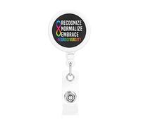 Riconosci Normalizza Abbraccia Neurodiversità Porta badge retrattile Reel Clip Porta carte d'identità per infermiere Studente Impiegato