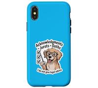 Riconoscimenti Giurati Giuramenti Notaio Cane Opera d'arte Custodia per iPhone X/XS