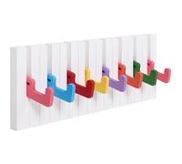 RICOO Appendiabiti da Parete in Legno WM1885-M - Gancio Multifunzionale & Moderno per Casa e Ufficio - Design Colorato e Pratico - 39x15x2 cm