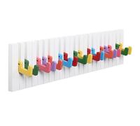 RICOO Appendiabiti da Parete in Legno WM1885-XL - Gancio Multifunzionale & Moderno per Casa e Ufficio - Design Colorato e Pratico - 59x15x2cm