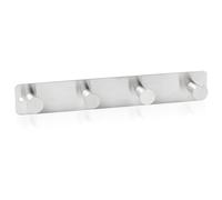 RICOO Appendiabiti da Parete MH025S-4 in Acciaio Inox, Attaccapanni da Muro Design Moderno con 4 Ganci per Ingresso, Cucina, Bagno, Montaggio Facile, Argento