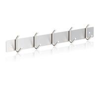 RICOO Appendiabiti da Parete MH028S-5 in Acciaio Inox, Attaccapanni da Muro Design Moderno con 5 Ganci per Ingresso, Cucina, Bagno, Montaggio Facile, Argento