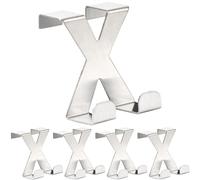 RICOO Appendino da Porta, MH031Sx5 in Acciaio Inox, Elegante e Multifunzionale, Senza Foratura, 6x5x4,5 cm, Argento, Ideale per Bagno, Cucina, Camera