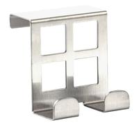RICOO Ganci da Porta MH030S in Acciaio Inox, Appendiabiti Salvaspazio con Montaggio Facile, 6x5x4,5 cm, Argento, Design Elegante per Bagni, Cucine e Uffici