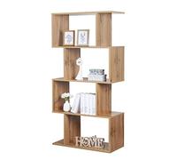 RICOO Libreria scaffale 140 x 70 x 30 cm WM074-EW Scaffalatura con 4 ripiani Rovere marrone