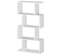 RICOO Libreria scaffale 140 x 70 x 30 cm WM074-WM Scaffalatura con 4 ripiani Bianco opaco