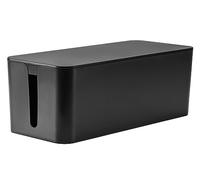 RICOO Nascondi Cavi Scatola Cavi Z3201-B - Organizza cavi, scatola per gestione cavi con 2 aperture laterali, ideale per scrivania, 32 x 13,5 x 12,7 cm, Nero.