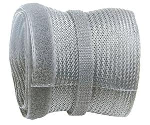 RICOO Organizer cavi Cable Z9085G-2 management Nascondi cavi Raccogli cavi Canalina passacavi Guaina per cavi Lunghezza 2m Colore grigio