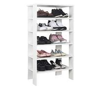 RICOO Scarpiera salvaspazio 105 x 55 x 32 cm WM041-WM Scaffale mobile ingresso Bianco opaco - Portascarpe